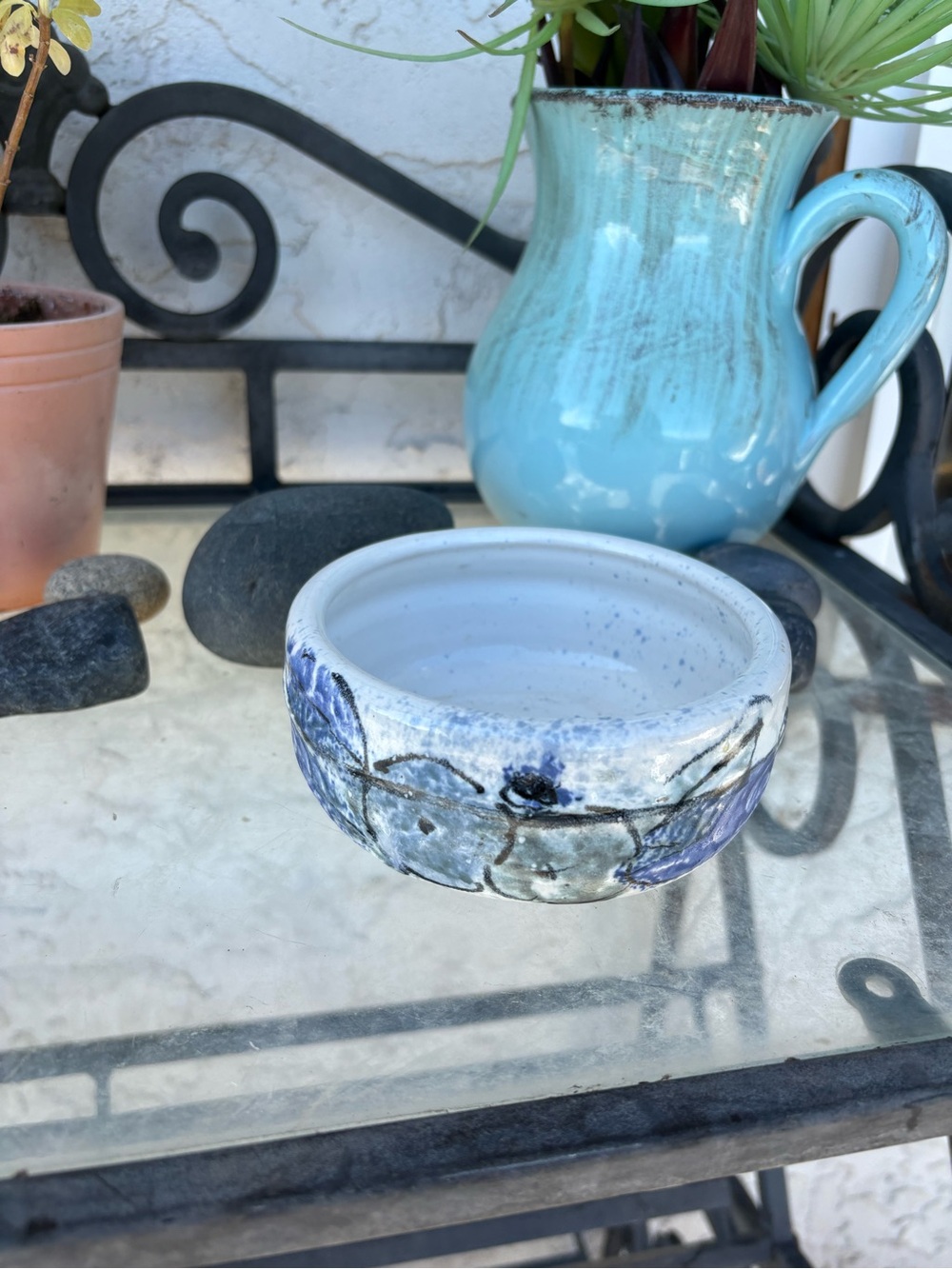 Blue And White Ceramic Pottery Bowl
